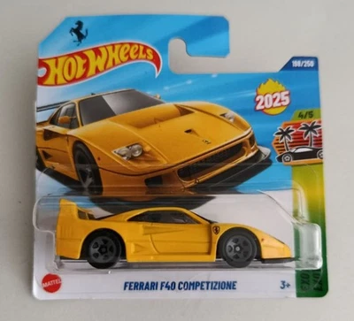 Hot Wheels - Ferrari F40 Competizione - HW Exotics - 2025 - 1:64 - Gialla/Yellow - Immagine 1 di 3