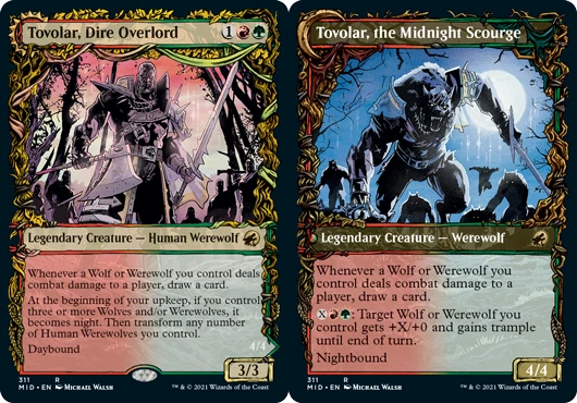 Tovolar, Dire Overlord / Midnight Scourge Showcase EN NM MtG Commander Werewolf - Bild 1 von 1