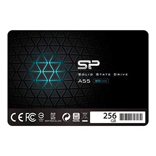 Silicon Power 256GB 3D NAND SSD SATA3 6Gb/s 2.5-inch 7mm PS4 Compatible A55 - Image 1 of 1