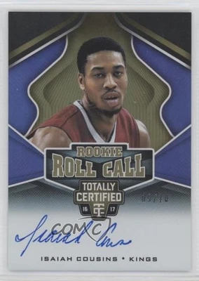 2016 Panini Totally Certified Rookie Roll Call Gold /10 Isaiah Cousins Auto RC - Image 1 of 2