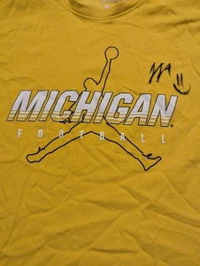 JJ McCarthy Autographed Michigan Tshirt Nike Mens Medium - Picture 1 of 4