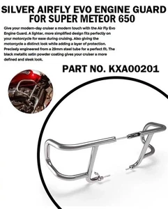 Royal Enfield Silver Air Fly Evo Engine Guards Shotgun/Super Meteor 650 KXA00201 - Imagen 1 de 7