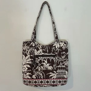Bolso de Hombro Vera Bradley Bucket Tote Retirado Imperial Toile Marrón Rosa - Imagen 1 de 8