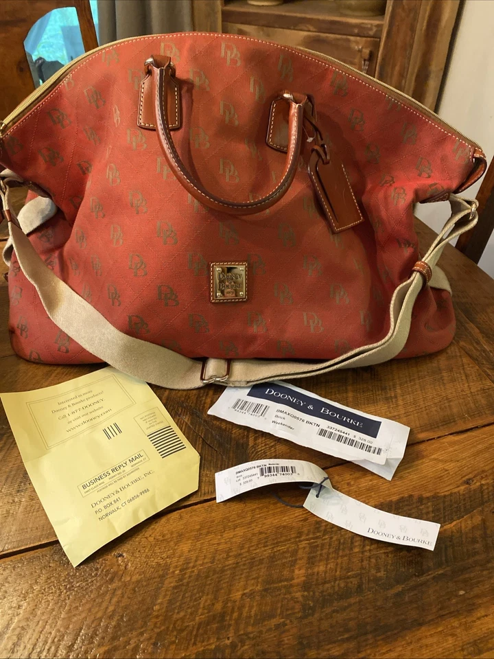 DOONEY&BOURKE Brown & Red Brick Getaway Weekender Luggage Bag NWOT Rare Gorgeous - Image 1 of 4