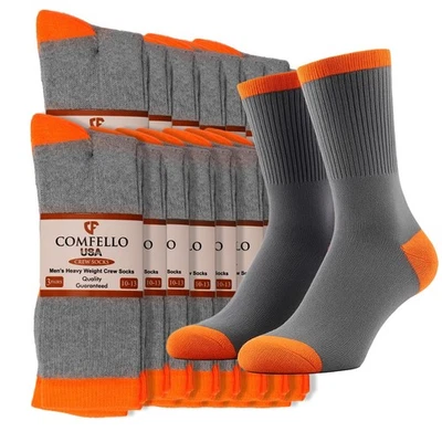 15-18 Pairs Mens Solid Cotton Sports Athletic Work Crew Socks Size 10-13 - Image 1 of 4