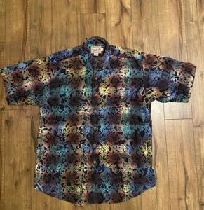 #204 Woolrich Rugged Outdoor Wear LG Shirt Multicolor 100% Cotton - Picture 1 of 11