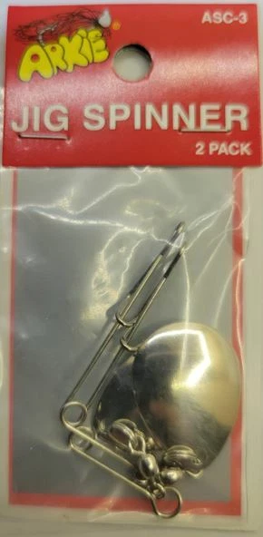 Arkie Jig Spinner 鱼饵 ~ 银色/金色 ~ 2 包 2 ~ 4 种尺寸 ~ 免费送货 — 第 1/1 张图片