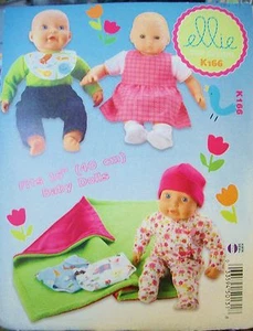 McCalls Ellie Mae Designs K166 Pattern UNCUT FF 16" Baby Doll Clothes Wardrobe - Picture 1 of 2
