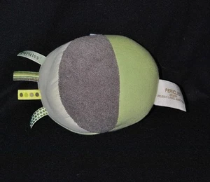 🍀Peluche Doudou Bizoo Balle Kiwi PERICLES Vert Beige Brun Hochet Grelot NEUF - Picture 1 of 1