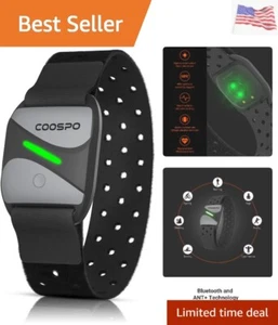 Heart Rate Monitor Armband HW807, Bluetooth 5.0 ANT+ HRM with HR Zone LED Ind... - Picture 1 of 10