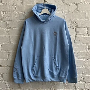Actual Fact MF Doom Mask Embroidered Sky Blue Hoodie