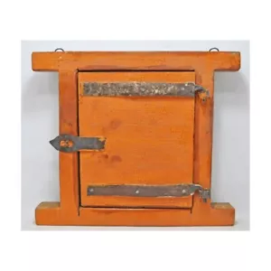 Antiguo Decoración de Pared de Madera Ventana Pequeña Original Antiguo Hecho a Mano Nuevo Pintado - Imagen 1 de 7