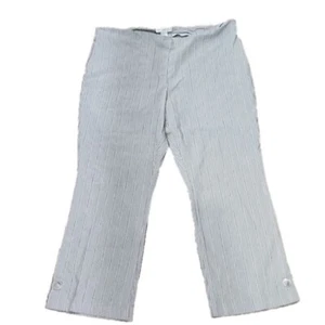 Cato Pants Cropped Est 1946 Contemporary Gray and White Pin Striped Women's 16 - Picture 1 of 7