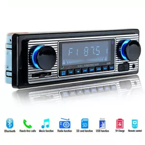 In-Dash 4-CH LCD Car Stereo FM Radio Player Bluetooth USB AUX WAV FM MP3 Player - Bild 1 von 12
