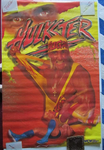 Vintage 1995 WCW WWE WWF Wrestling Poster ~ HULK HOGAN The HULKSTER Hulkmania Cover