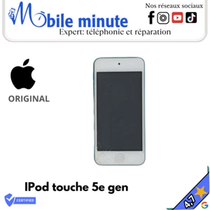 IPod touch 5 - écran cassé - châssis tordu léger - 16Go - bleu - original -Apple - Photo 1/2