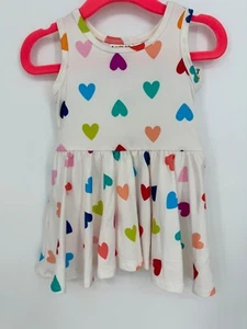 Dotdotsmile Girls Tank Dress Size 6/12 Months With Multi Color Hearts NWT - Picture 1 of 5