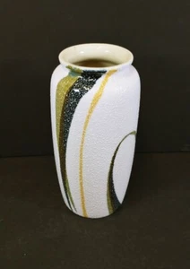 Mid Century Modern Design, moderne Vase - strukturierter Spackle - chinesischer Text - Bild 1 von 10
