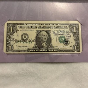 US Mint LUCKY 7's $1 Note Series 1999 Cleveland  777 NUMBER! Autographed! - Picture 1 of 7