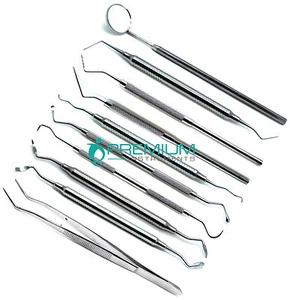 10 Stck. Neu Dental Untersuchung Sonde Küretten Scaler Zange Entdecker Werkzeuge - Bild 1 von 4