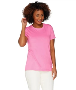 Linea Leisure by Louis Dell'Olio X-Small Short Sleeve Tee Carnation Pink XS - Picture 1 of 8