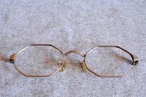 liberty vintage eyeglass frame front octagon gold 1/30 10k rgp 5" across - Picture 1 of 2