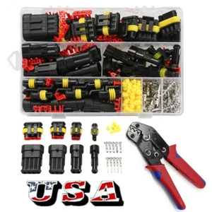 352 Set KFZ Wasserdicht Auto Elektrisch Draht Stecker Verbinder Klemmen Kit - Bild 1 von 17