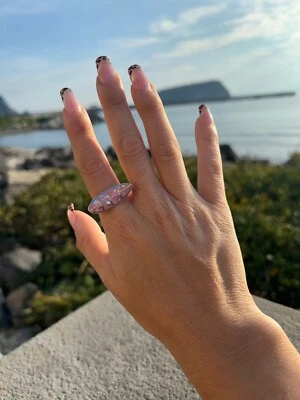 Anello In Argento 925 Madreperla Rosa - Immagine 1 di 3