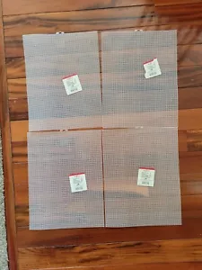 Lot Of 4 Sheets Quick Count #7 Mesh Clear Plastic Canvas 13.5x10.5” Uniek USA - Picture 1 of 4