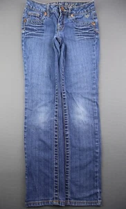 Girl's 2011 Justice Jeans Skinny Thick Stitch Embroidered Size 10S (24x26) - Picture 1 of 10
