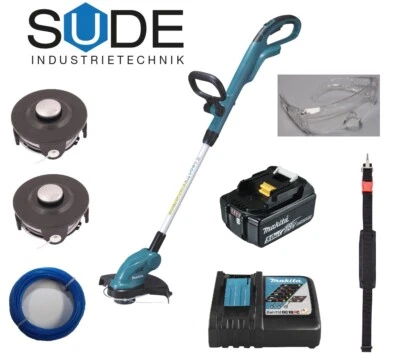 Makita Set Akku Rasentrimmer DUR181Z Schutzbrille 2 x Fadenkopf Akku Ladegerät  - Bild 1 von 4