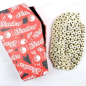 The Shadow Conspiracy Interlock V2 Gold Half Link 1/2" x 1/8" 98L BMX Bike Chain - Picture 1 of 3