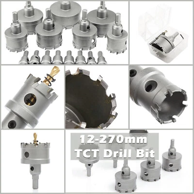 12-270mm TCT Carbide Tip Hole Saw Metal Drill Bit Stainless Steel Cutter - image 1 of 4