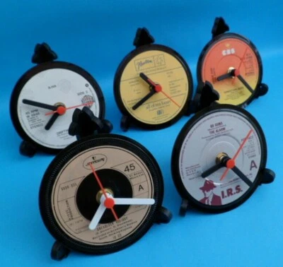 CLOCKS Upcycled Vinyl Records Hit Singles Desk Side Table CLOCKS Hit Song LIST A - Image 1 of 4
