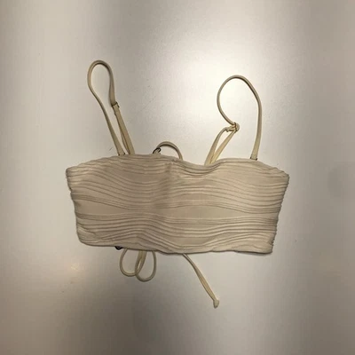 Zaful женщин съемный ремень текстурированный бандо в бежевый шнурует вверх назад размер 6 - Изображение 1 из 4