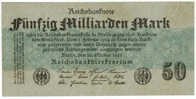 GERMANY REICHSBANKNOTE 50 BILLION MARK BERLIN 1923 - Image 1 of 2