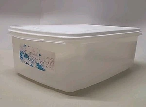 Contenedores rectangulares vintage de 33 tazas Rubbermaid Servin Saver tapa blanca - Imagen 1 de 3