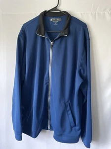 Pebble Beach Performance Mens Golf Jacket Size XXL Blue Full Zip Outdoor - Picture 1 of 7