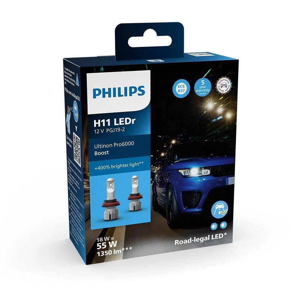 Philips 11342U60B2X2 - H4 LED P43t-38 für Toyota VW Ultinon Pro6000 HL