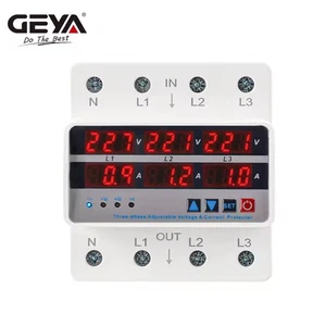 GEYA 3Phase 63A Over Under Voltage Current Protection Relay Protector AC220/380V - Picture 1 of 10