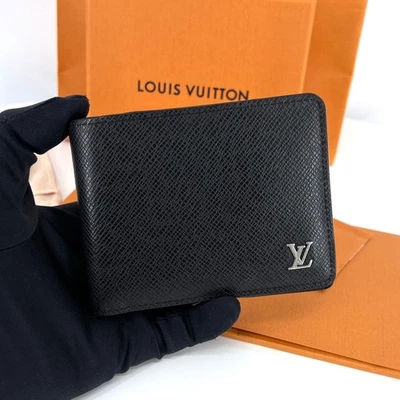 Louis Vuitton Multiple Wallet Taiga Compact Wallet Black M30295 149249079 - Image 1 of 4