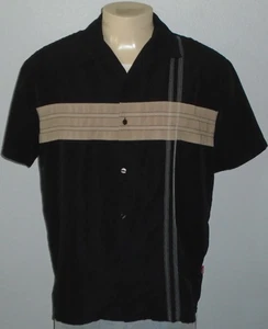 Camisa Retro Swing Lounge Hipster Rockabilly Atomic Abotonada Hombres XL - Imagen 1 de 5