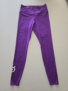 Nike Peloton Leggings Womens Medium Purple One Luxe Tight Logo Dri Fit Athletic - Picture 1 of 12