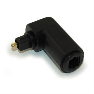 Toslink 90 Degree Angled Swiveling Male/Female Adapter - Picture 1 of 2