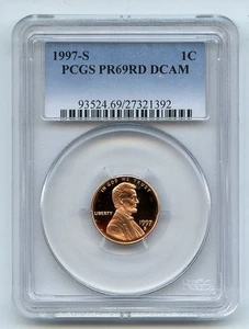1997 S 1C Lincoln Cent Proof PCGS PR69DCAM - Picture 1 of 1