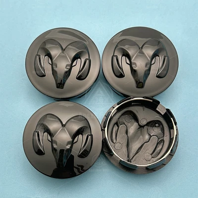 4pcs Gloss Black 63mm Wheel Center Hub Caps For 2004-2018 Ram 1500 Avenger - Image 1 of 4