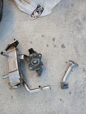 Emission System EGR Valve Cooler 2016-2017 Toyota Prius 25601-37020-F  OEM USED - Image 1 of 2