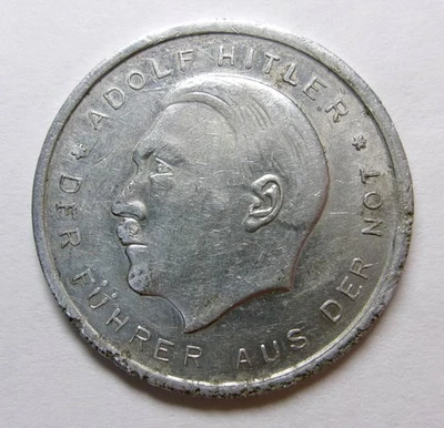Nazi NSDAP Aluminum Election Propaganda Token - Nationalsozialisten - Image 1 of 3