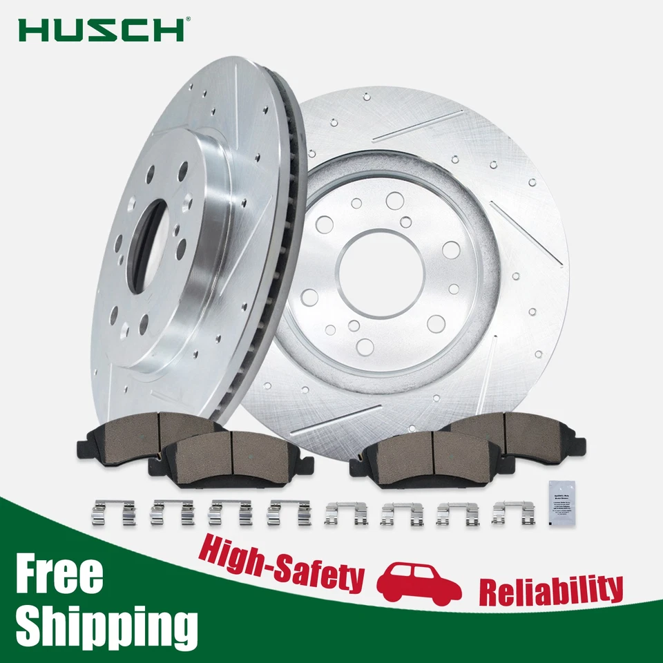 Front Drilled Rotors Brake Pads for Chevrolet Silverado 1500/Silverado 1500 LD - Imagem 1 de 4