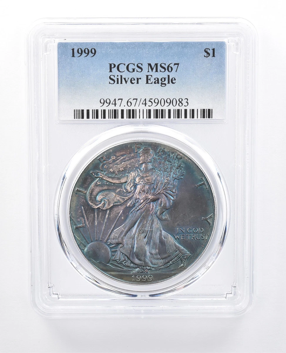 American Eagle MS 67 PCGS Certified Silver Bullion Coins for sale